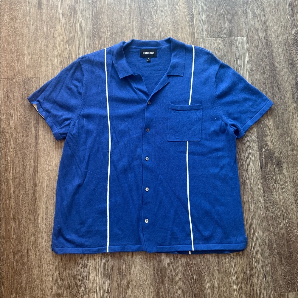 Bonobos Men's Casual Blue Button Down Shirt
